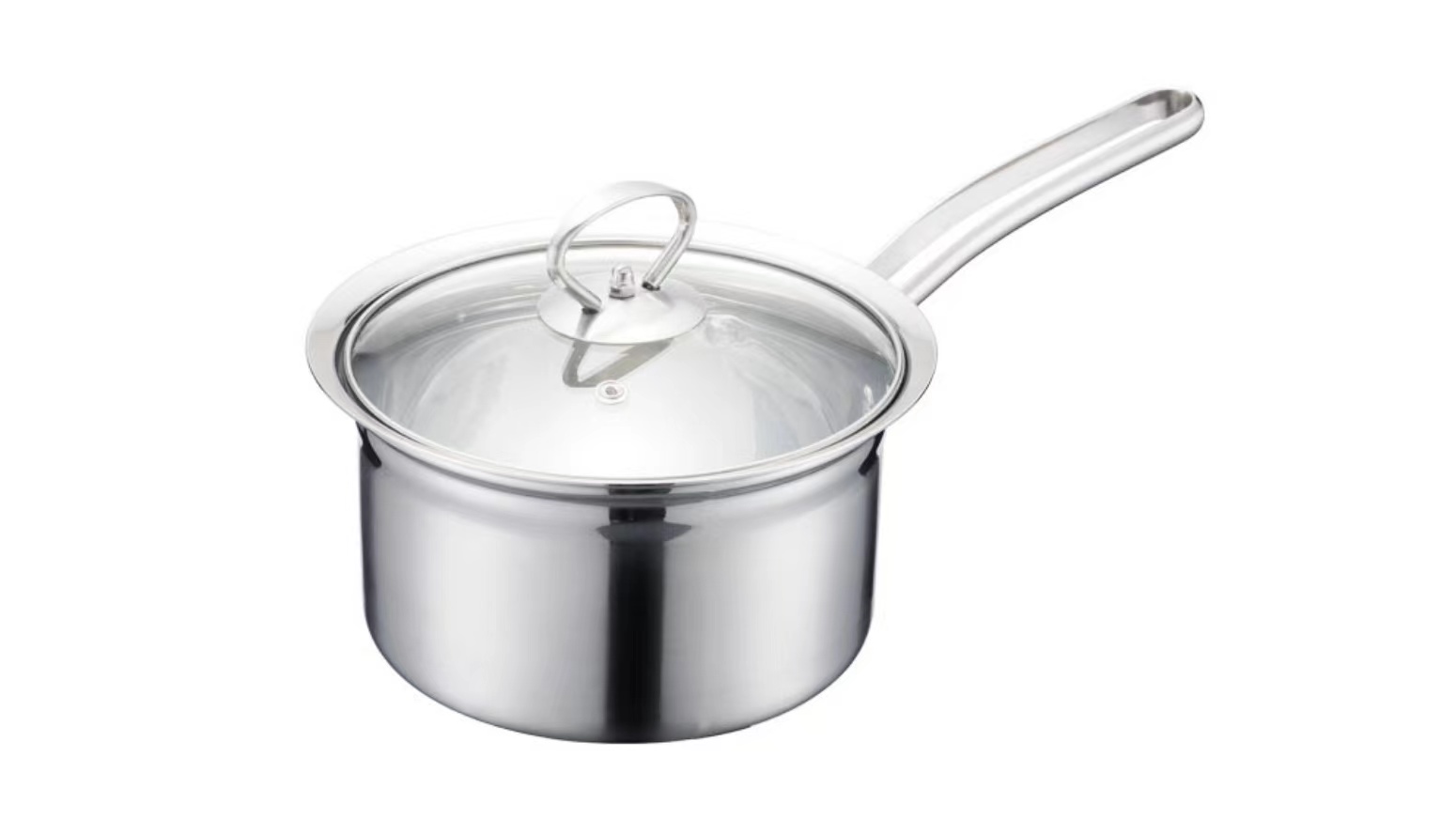  Quality 16cm Heat Resistant Stainless Steel Milk Pot with Long Handle Milk Pan Sauce Pan Manufacturer | ZHENNENG 