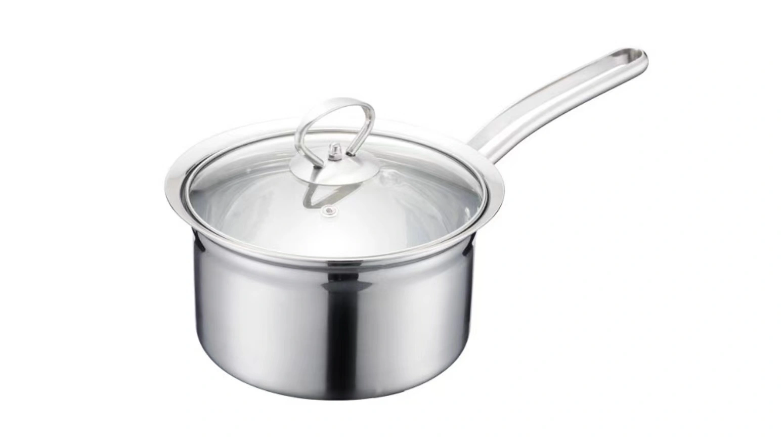 Quality 16cm Heat Resistant Stainless Steel Milk Pot with Long Handle Milk Pan Sauce Pan Manufacturer | ZHENNENG 1