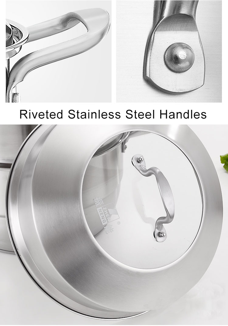 Quality 32cm High Quality stainless steel cookware steamer soup sauce pot steamer Manufacturer | ZHENNENG 18
