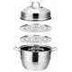 26cm Stainless Steel Double Handle Food Steamer - High Performance & Quality 4