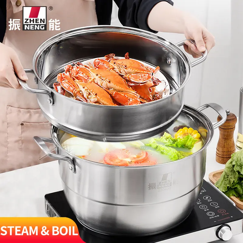 28cm Stainless Steel Cook Pot with Steamer - Fast Sale Quality 2