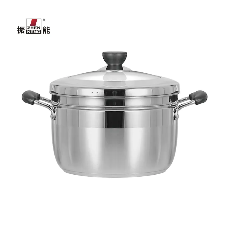 26cm Stainless Steel Steaming Pot with Glass Lid & Steamer Basket 7