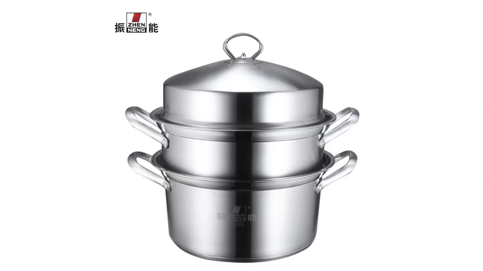 Quality Cookware 26cm Multi-funtion Steamer and Cooking Pot in 3 layer Stainless Steel Steamer Manufacturer | ZHENNENG 1
