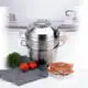 3 Layer Steamer Pot - Stainless Steel & Glass Lid 4