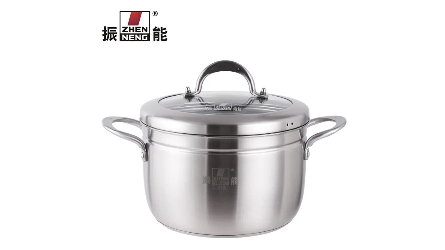 Best 26cm 2 Tier Stainless Steel Steamer With Inner Basket - Zhenneng 1
