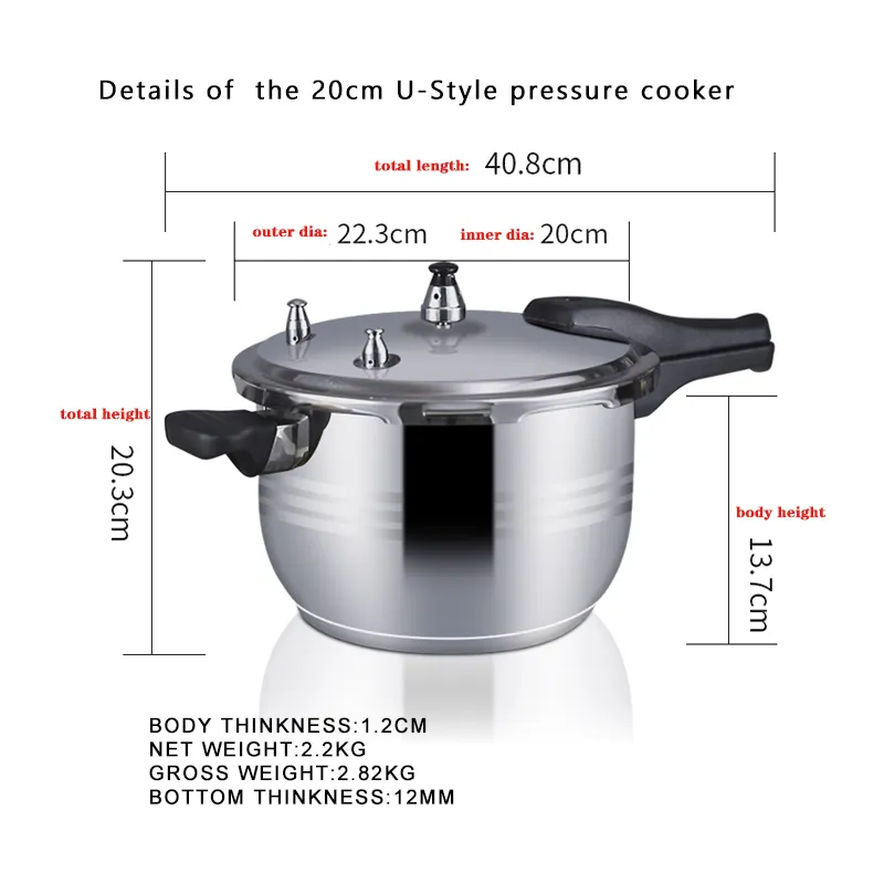 Versatile Stainless Steel Pressure Cooker - Efficient, Durable, Safe 6