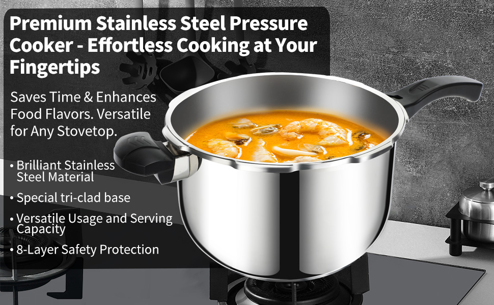 Quality Pressure Cooker 8L U-style Stainless Steel Pressure Cooker - ZHENNENG 9