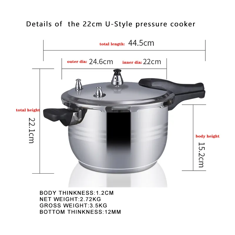 5L Energy-saving Stainless Steel Pressure Cooker - Top Performance & Quality 6