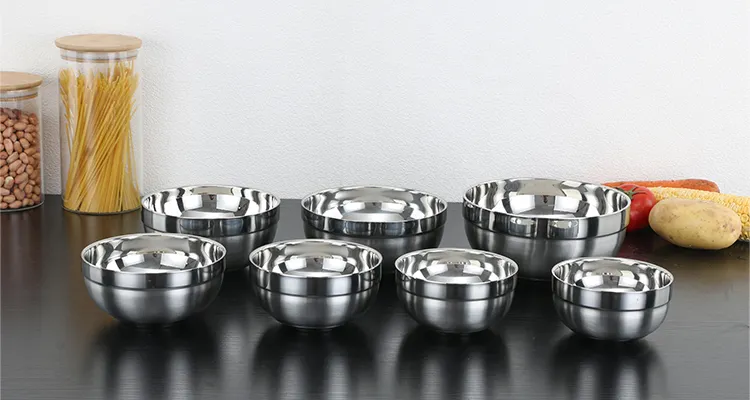 18cm Mini Stainless Steel Double-Layer Soup Bowl 6