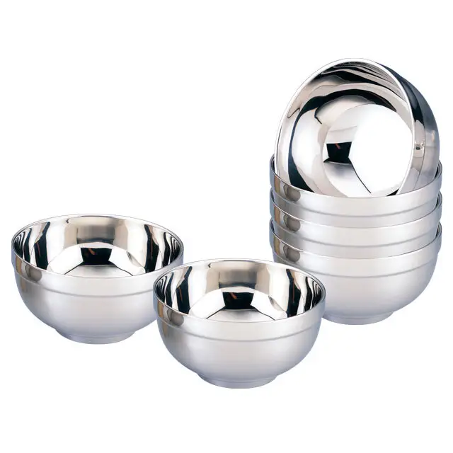 Stackable Stainless Steel Bowls - Food Grade & Unbreakable 6