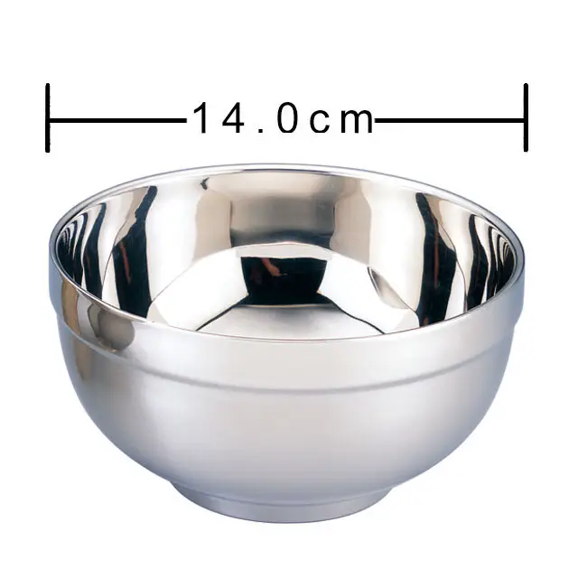 ZHENNENG Stackable Soup Bowls - Stainless Steel Dinner Party Bowl 4