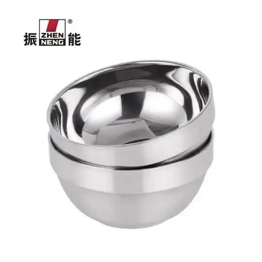 12cm Stainless Steel Double-Layer Rice Noodle Bowl - Customizable Specs 2