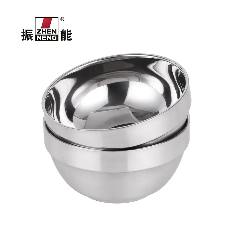 12cm Stainless Steel Double-Layer Rice Noodle Bowl - Customizable Specs 5