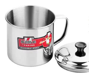 10cm Stainless Steel Tea Cup with Lid and Handle 7