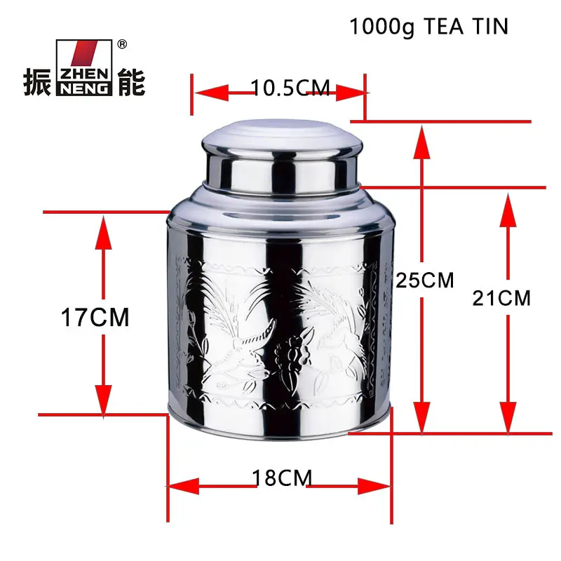 1000g Stainless Steel Tea Canister: Quality Guaranteed 6