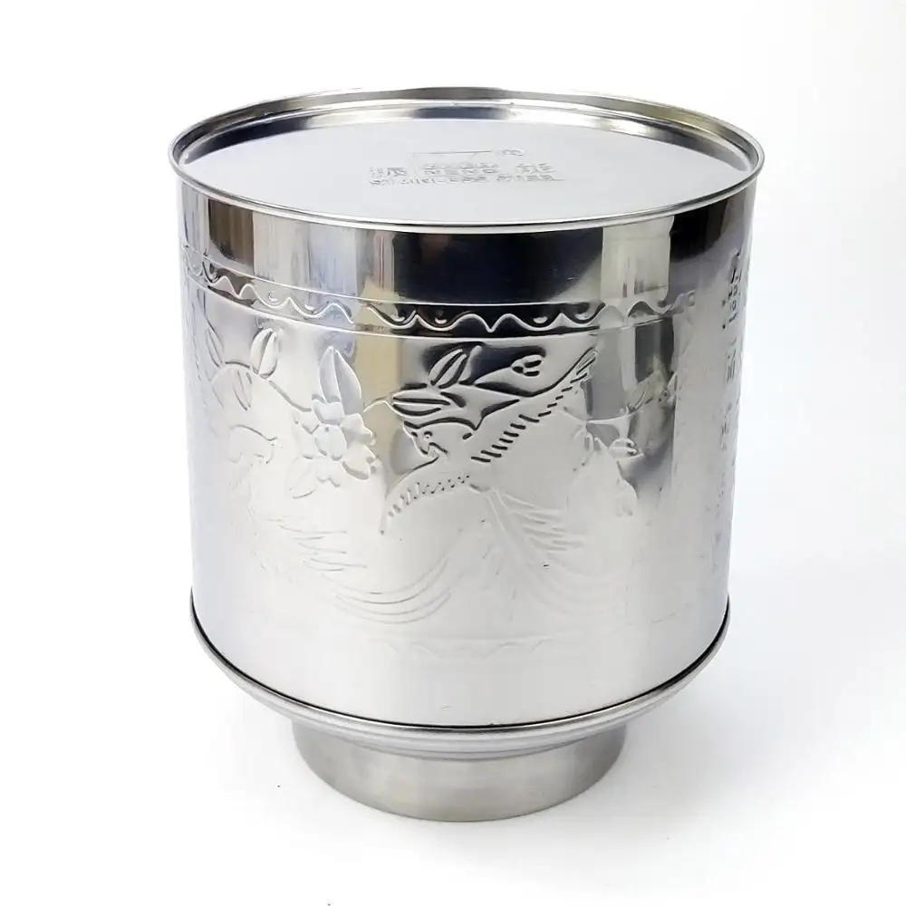 Large Tea Storage Tin - High Quality Cylinder Metal Packaging 4