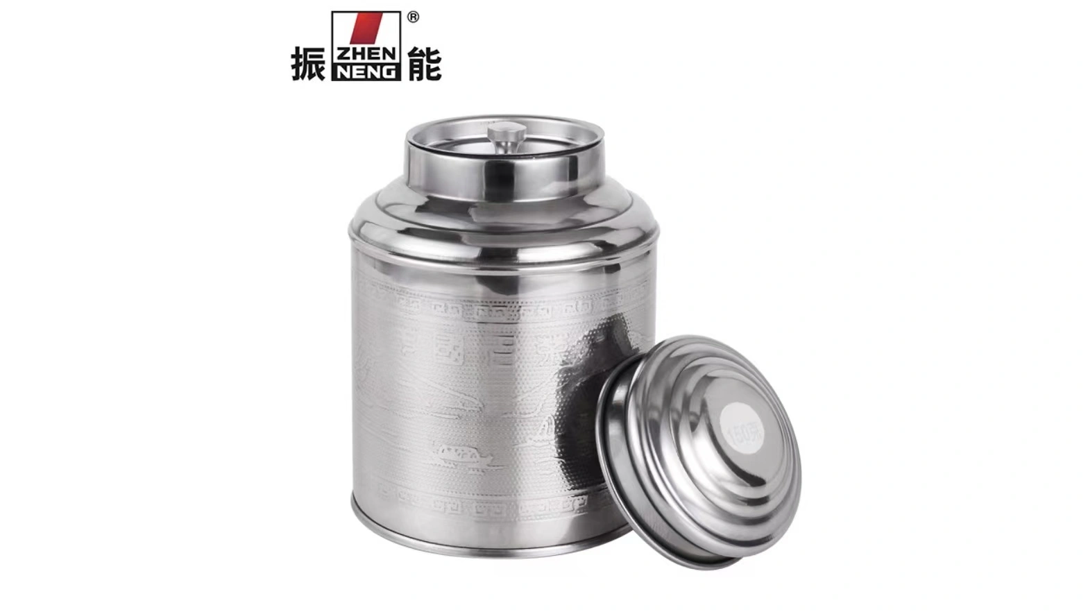 Quality 100g Stainless Steel Tea Tins Round Metal Tea Tin Container for Package Small Size Manufacturer | ZHENNENG 1