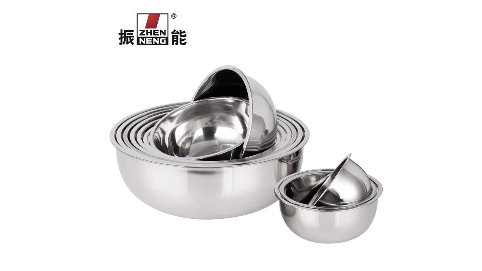  Best 14cm Stainless Steel baking bowls kitchen nesting bowls space saving storage gadgets Company - ZHENNENG 