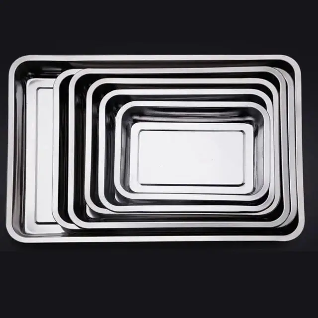Premium Stainless Steel Food Serving Tray with Customizable Specifications 5