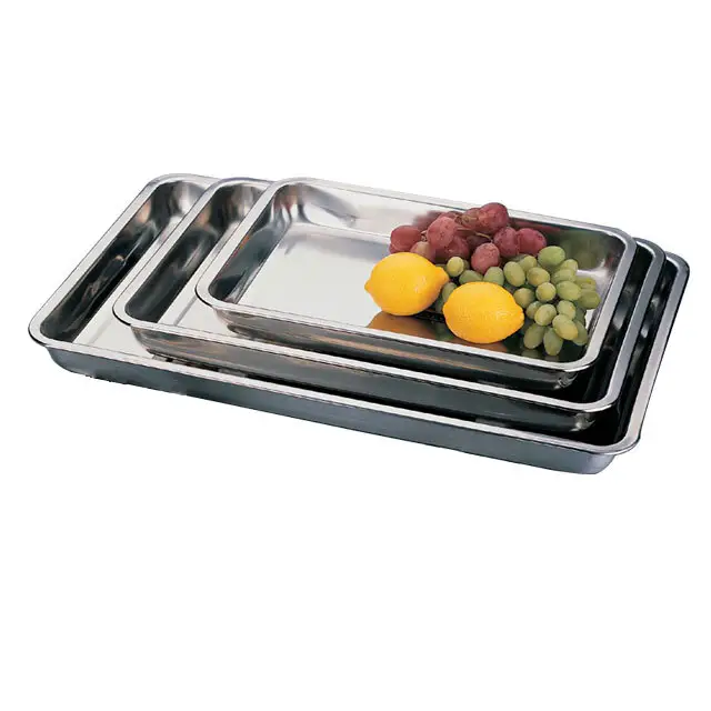 Eco-Friendly Stainless Steel BBQ Grill Plate - Burger Serving Platter 3