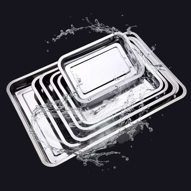 Custom small stainless steel serving tray wholesaler Manufacturer | ZHENNENG 8