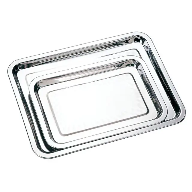 Stainless Steel Rectangle Serving Tray - High Quality & Customizable1 4