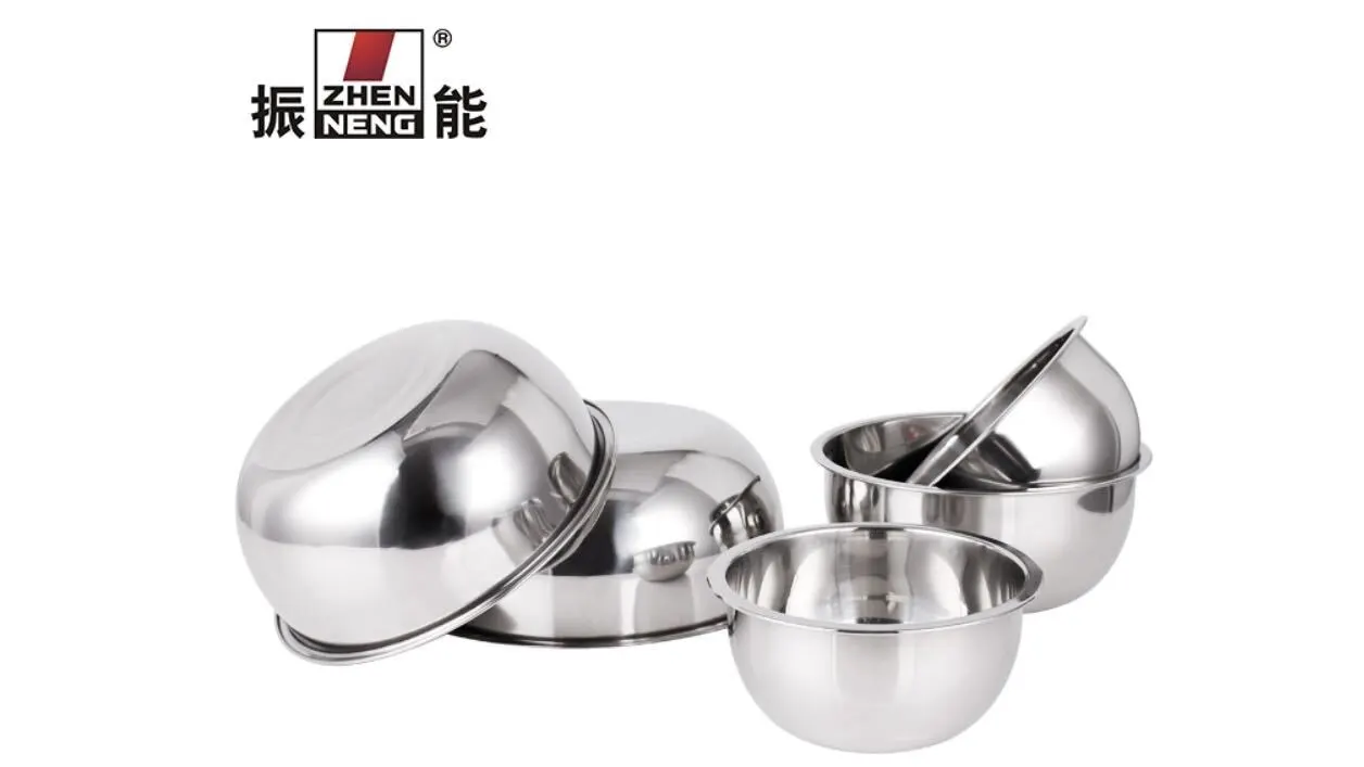 Quality 28cm big diameter stainless steel bowl round spice basin with soup bowl Manufacturer | ZHENNENG 1