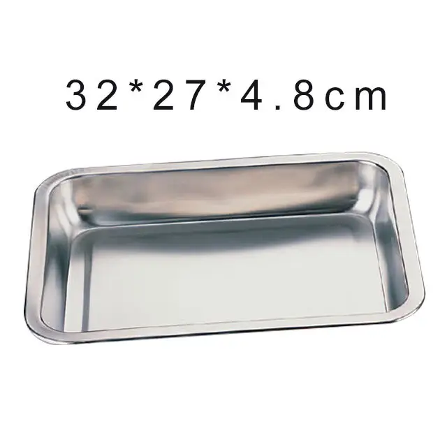 Stainless Steel Rectangle Baking Tray - Superior Quality 3