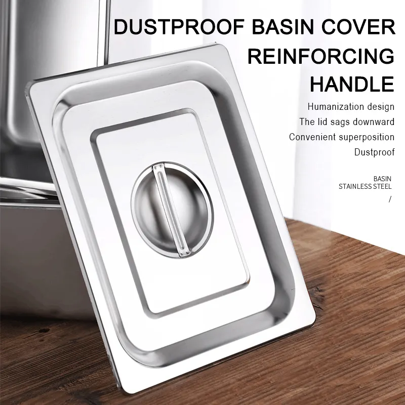 Stainless Steel Full Size Gastronorm Pan with Cover - Customizable Options Available 4