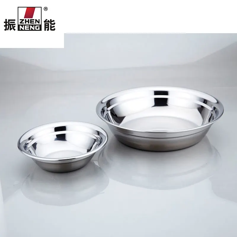 18cm Round Stainless Steel Buffet Tray1 5