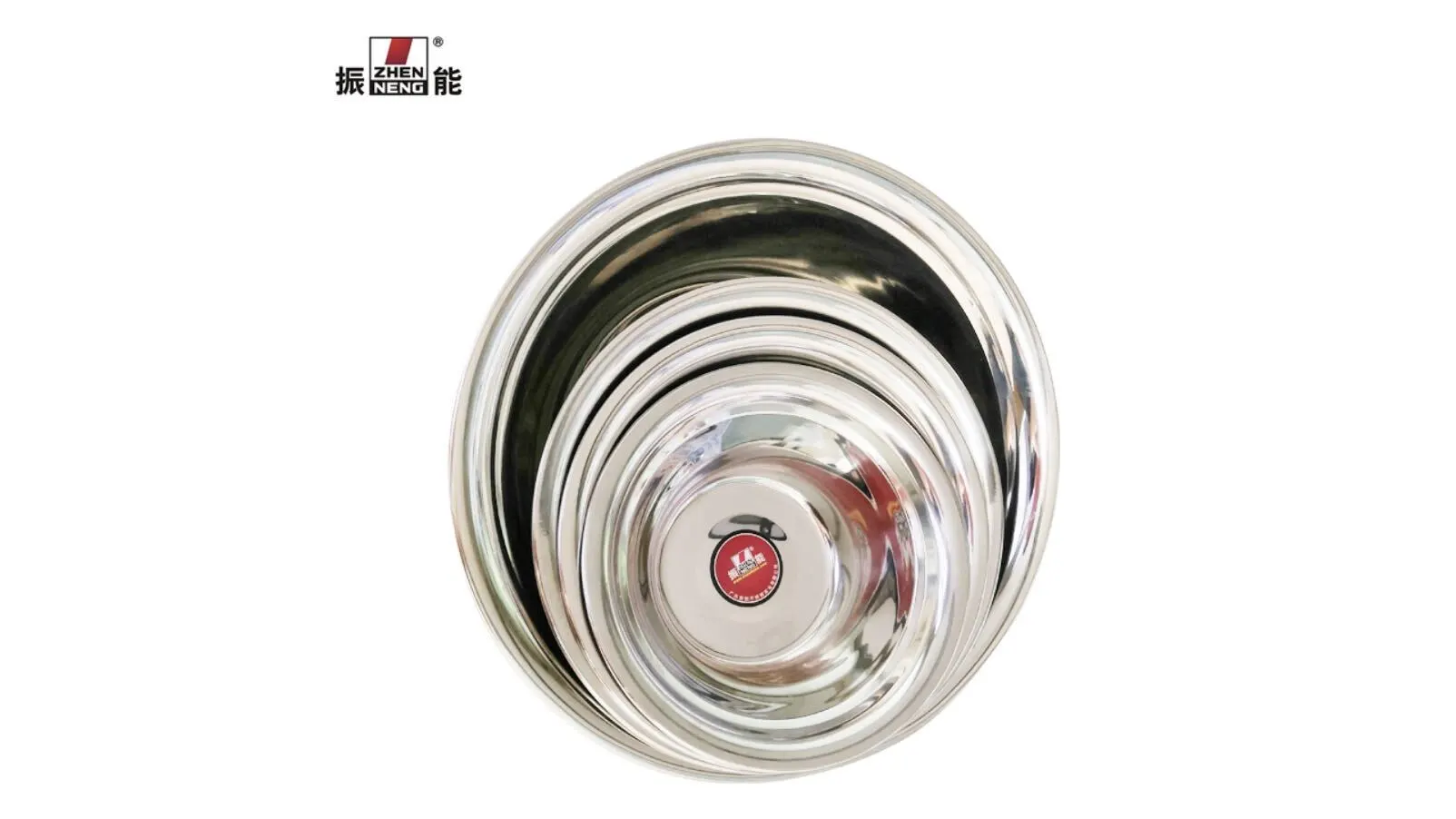 Best 16cm stainless steel multi-purpose round buffet tray round serving tray/basin company - ZHENNENG 1