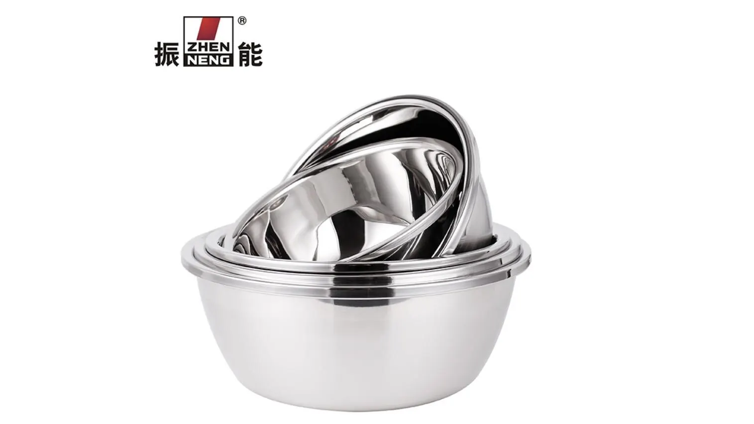 Quality Wholesale Metal 26cm stainless steel salad container serving bowl for cooking baking manufacturer | ZHENNENG 1