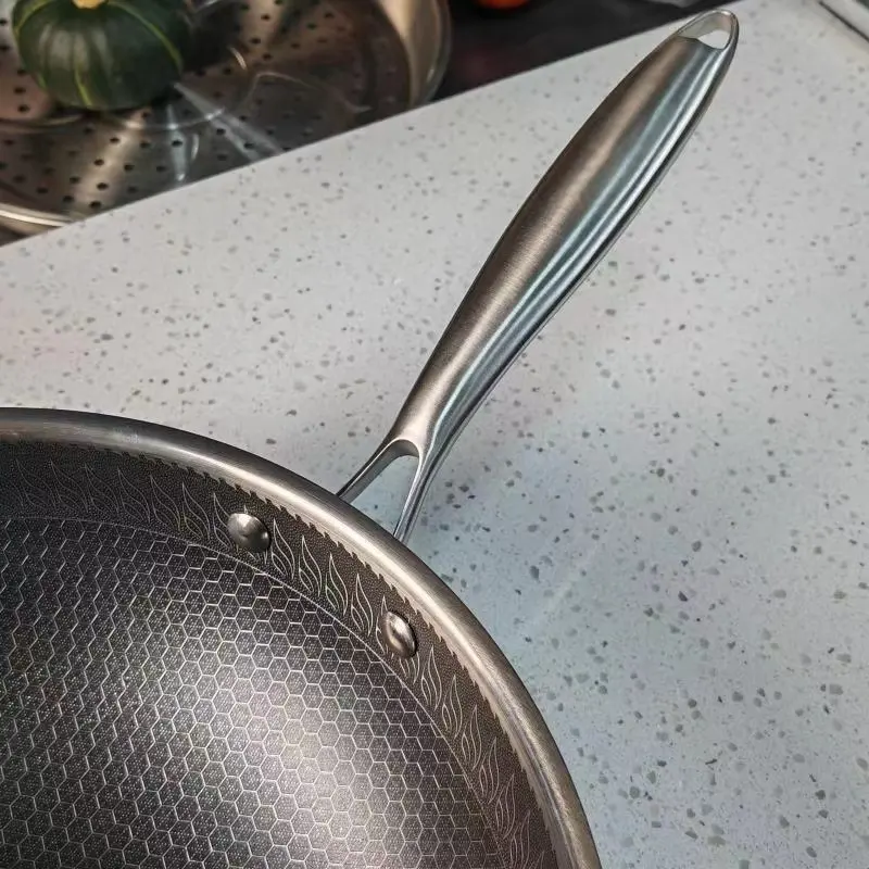 Honeycomb Stainless Steel Non-Stick Frying Pan 6