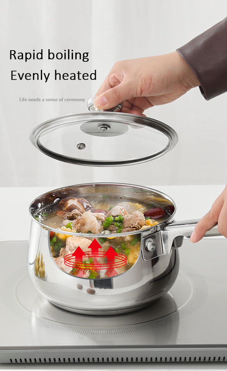Quality Saucepan with Steamer Basket and Lid 2L Milk Pan for Cooking with Stay-cool Handle Manufacturer | ZHENNENG 14
