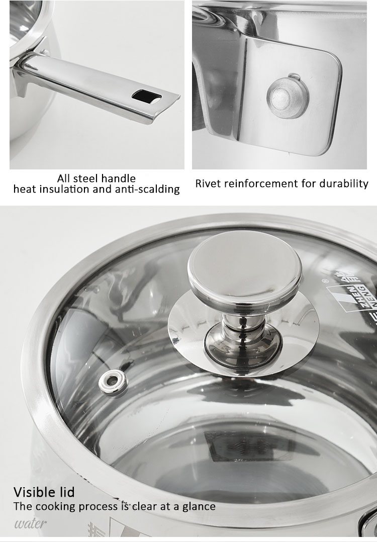 Quality Saucepan with Steamer Basket and Lid 2L Milk Pan for Cooking with Stay-cool Handle Manufacturer | ZHENNENG 20