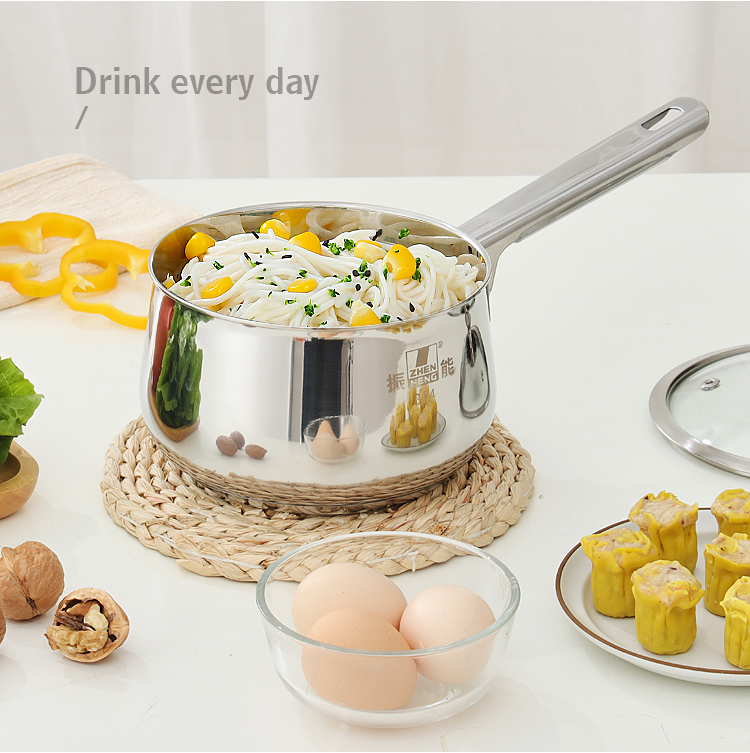 Quality Saucepan with Steamer Basket and Lid 2L Milk Pan for Cooking with Stay-cool Handle Manufacturer | ZHENNENG 24
