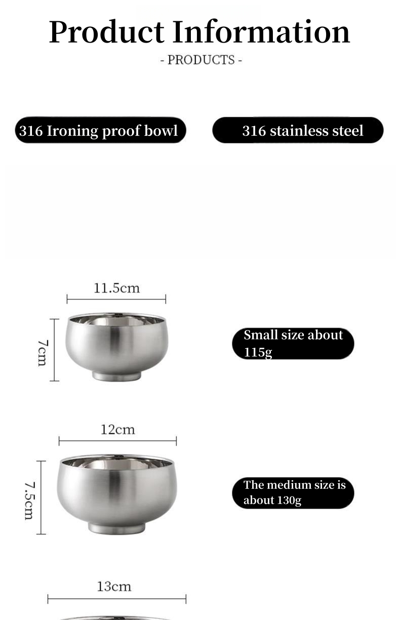 Insulated Stainless Steel Bowl - Hand Hammered Design 13