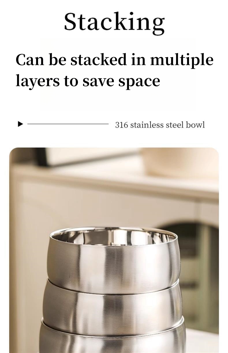 Insulated Stainless Steel Bowl - Hand Hammered Design 19