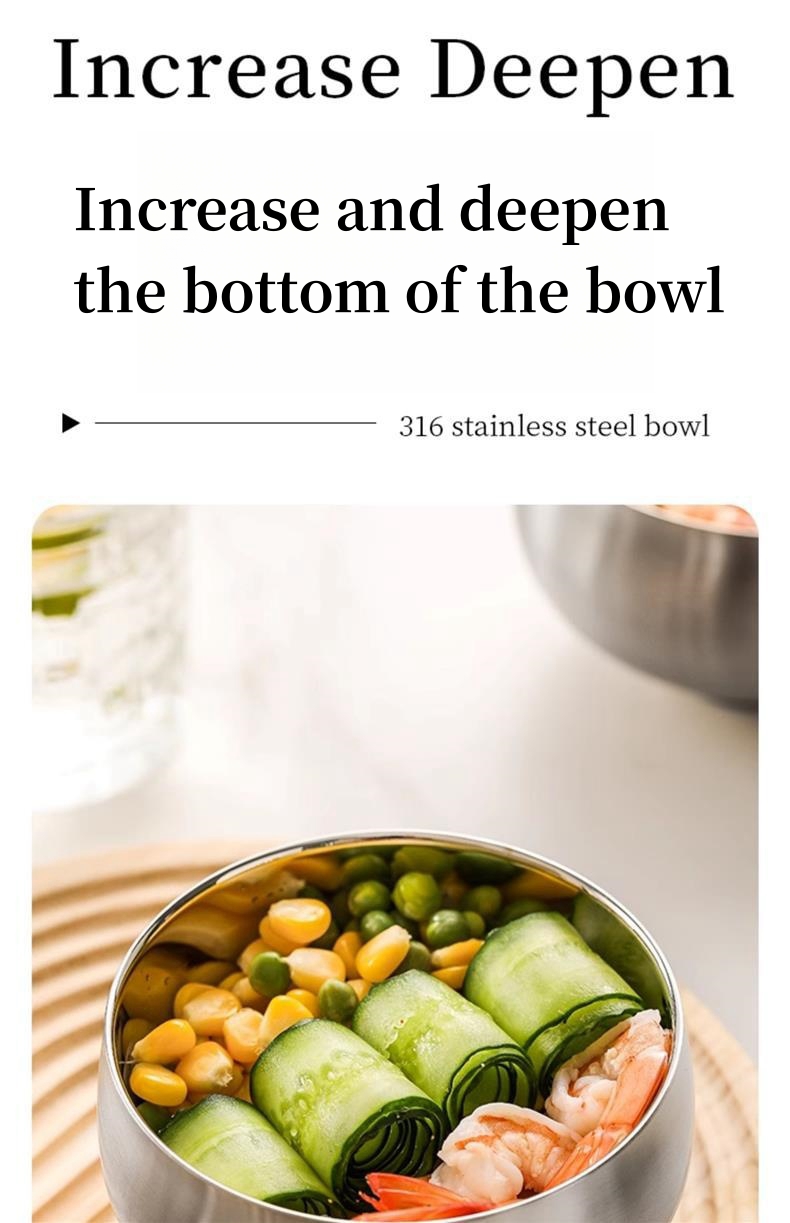 Insulated Stainless Steel Bowl - Hand Hammered Design 17