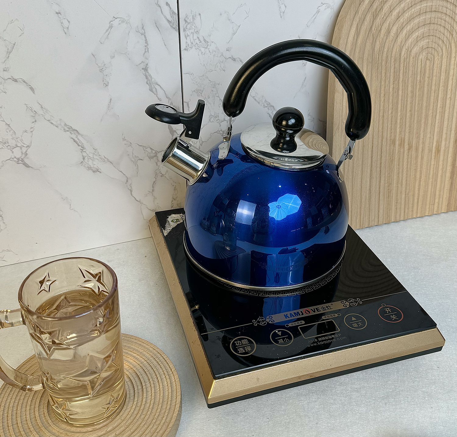 Stainless Steel Whistling Stovetop Tea Kettle, Water Boilers for Kitchen 1L,2L,3L,4L 14