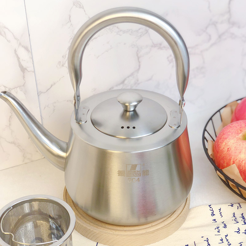 ZhenNeng Stainless Steel Teapot With A Tiny Mesh Infuser Suitable For All Stove