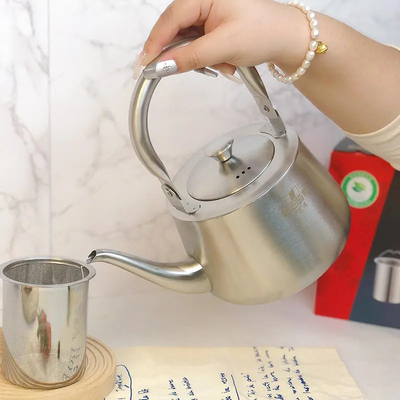 真能不锈钢茶壶，带细密网状滤茶器——终极茶饮咖啡解决方案 7
