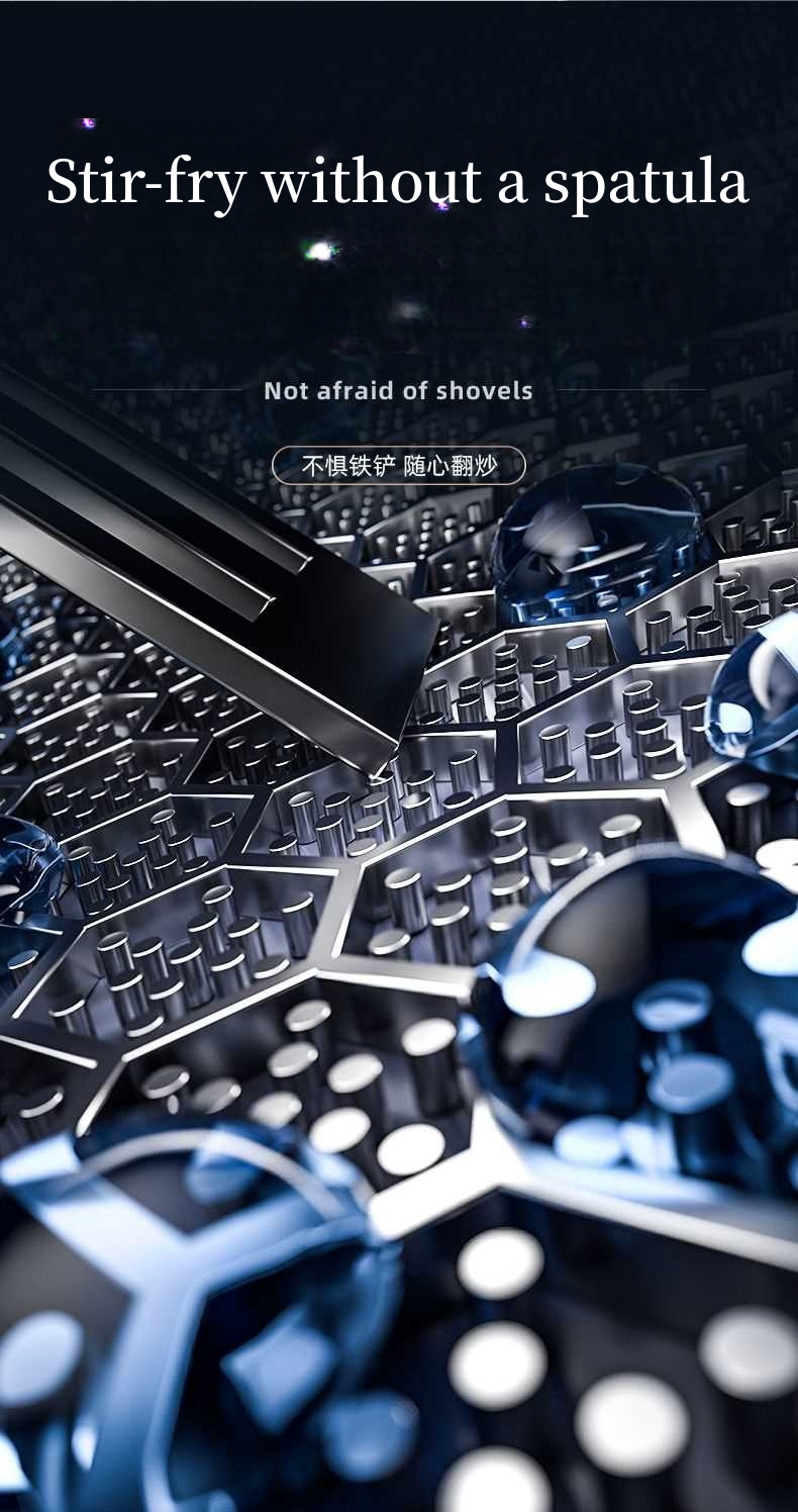 Tri-Ply Steel Honeycomb Texture Frying Pan Suitable For All Stove 16