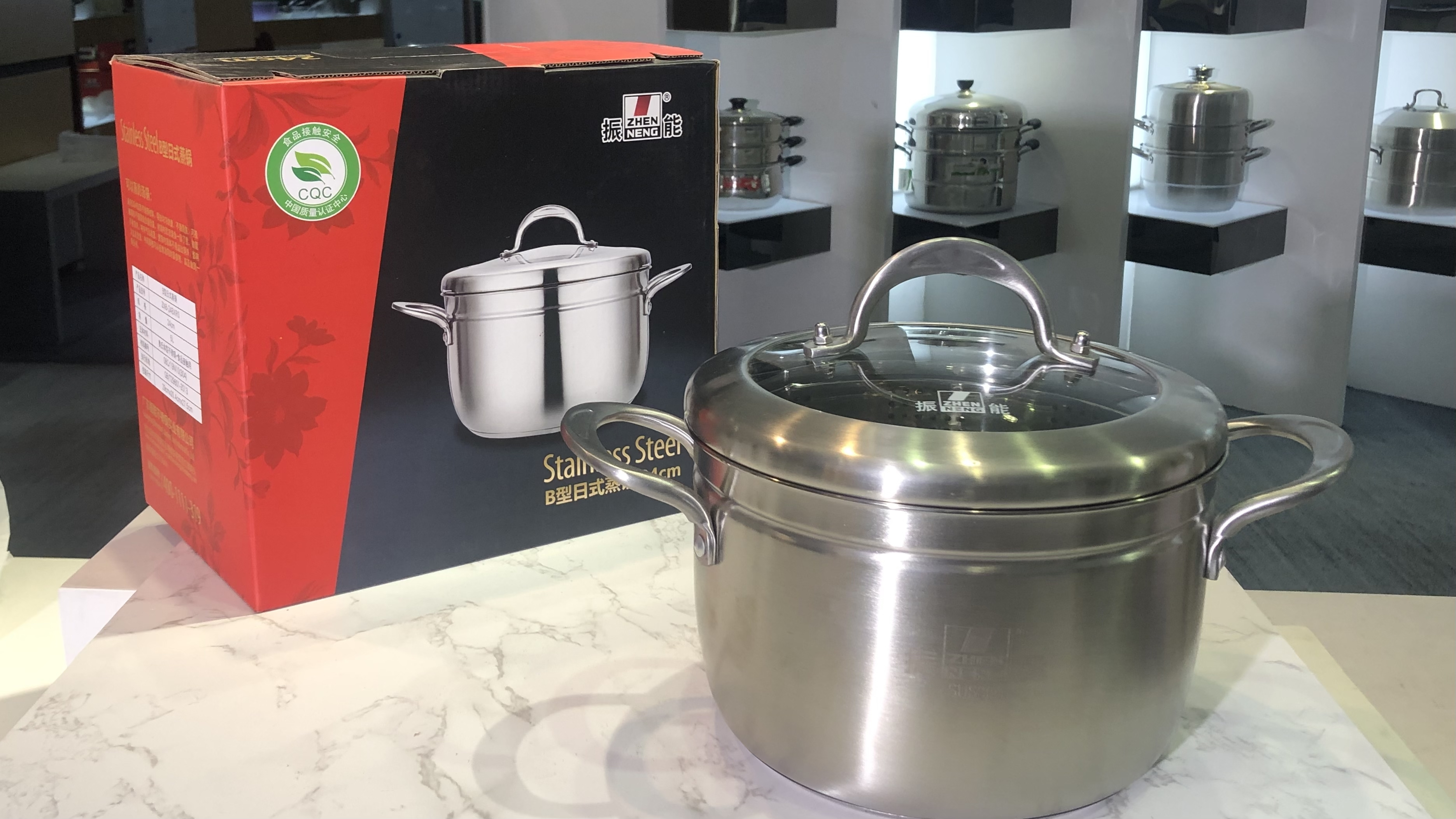 Best Cookware Stainless Steel Casserole Stockpot Include a Steamer Basket Company - ZHENNENG 1