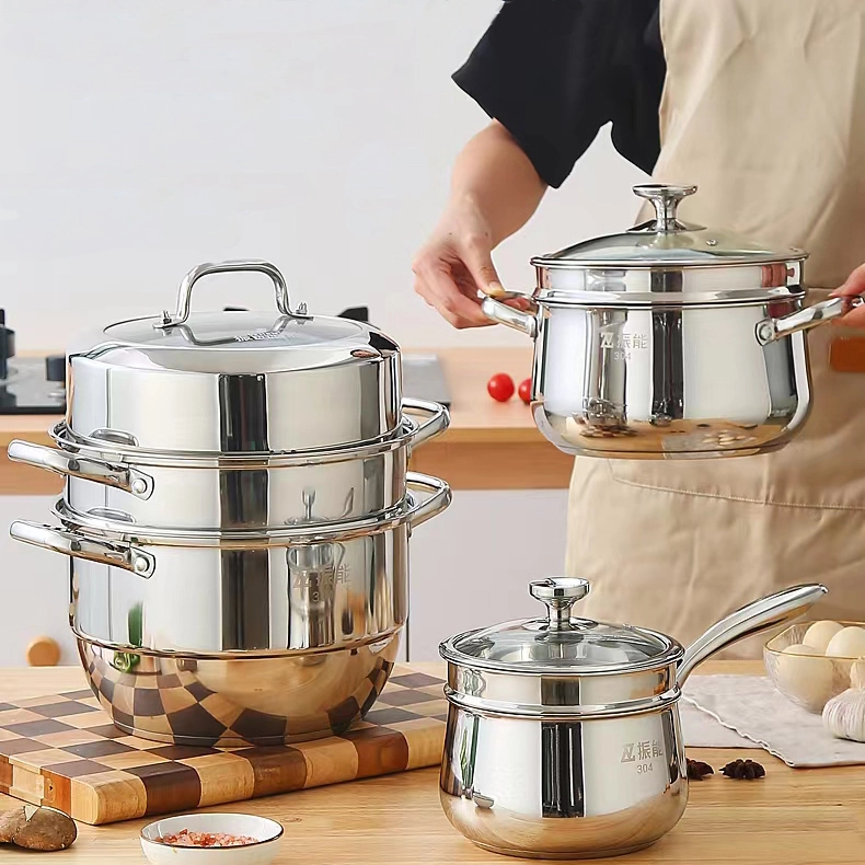 Quality 11 pcs all stainless steel kitchen cookware set multifunction cook ware pot and pan set Manufacturer | ZHENNENG 1