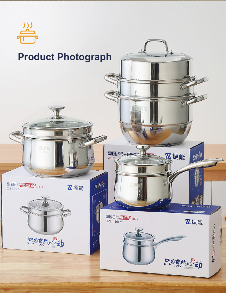 Quality 11 pcs all stainless steel kitchen cookware set multifunction cook ware pot and pan set Manufacturer | ZHENNENG 10