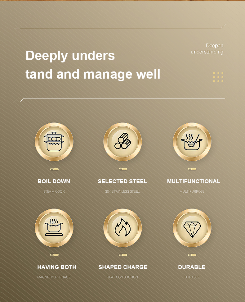 Quality 11 pcs all stainless steel kitchen cookware set multifunction cook ware pot and pan set Manufacturer | ZHENNENG 9