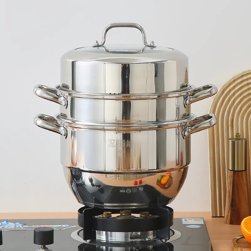 不锈钢蒸锅套装 - 4 合 1 4