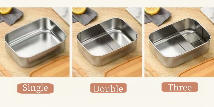 Wholesale Stainless Steel Lunch Box with a Wooden Lid - ZHENNENG 14