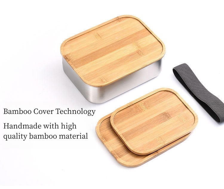 Wholesale Stainless Steel Lunch Box with a Wooden Lid - ZHENNENG 16